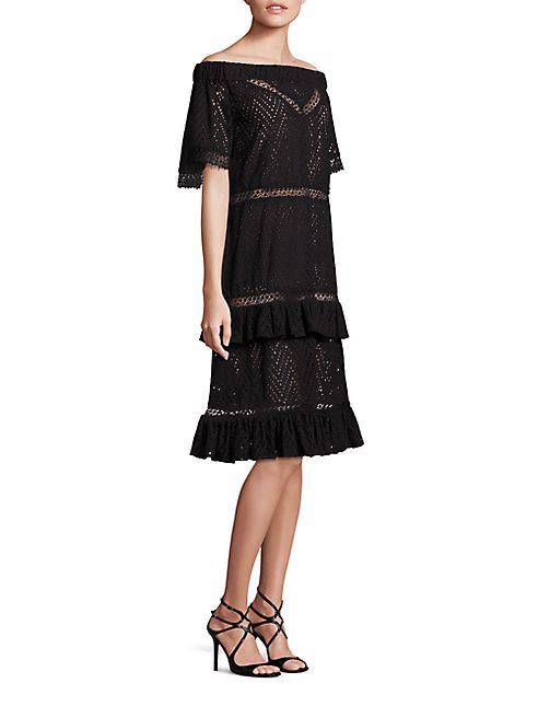 Prabal Gurung - Off-The-Shoulder Tiered Ruffle Cotton Dress