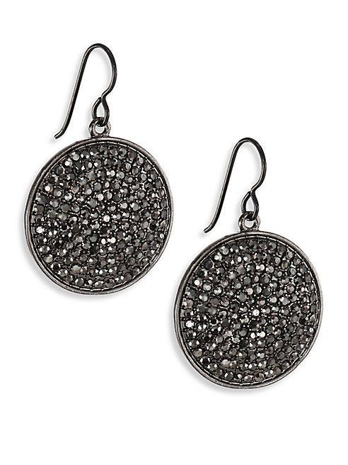 Nest - Hematite Pavé Drop Earrings