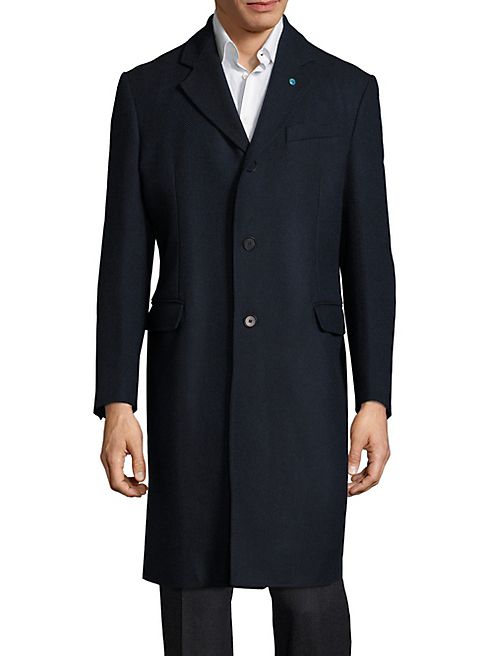 Eidos - Single-Breasted Cashmere Blend Overcoat