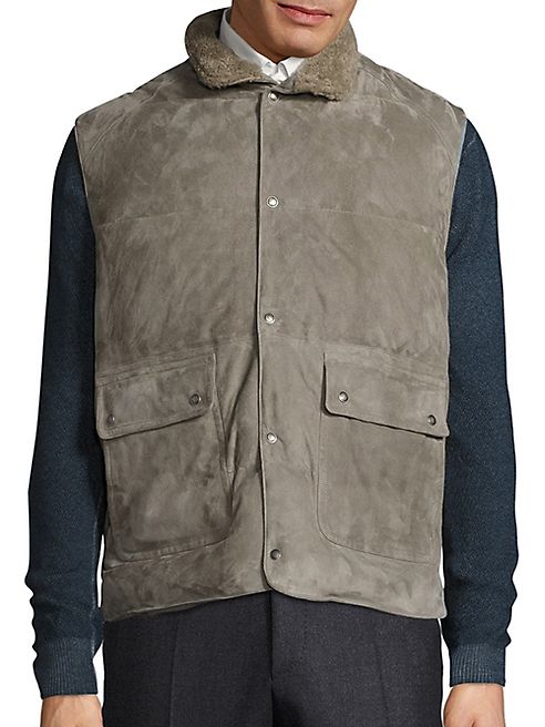 Eidos - Uomo Dyed Lamb Shearling & Lamb Leather Down Vest