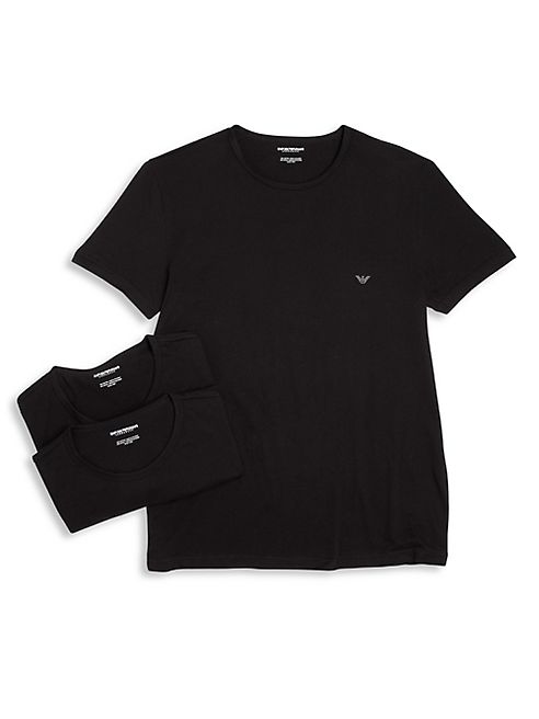 Emporio Armani - Genuine Cotton Crew Neck T-Shirts, 3-Pack