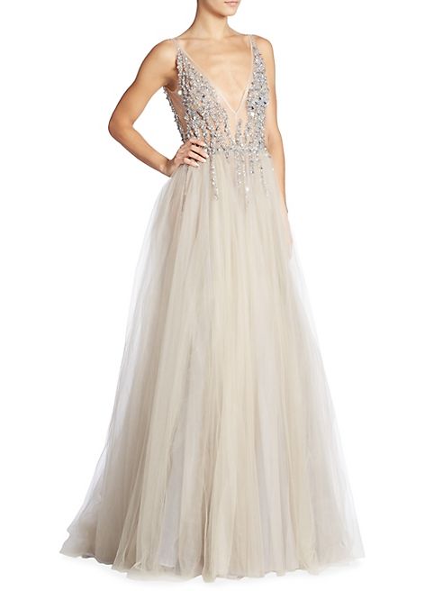 Berta - Sleeveless Beaded Gown