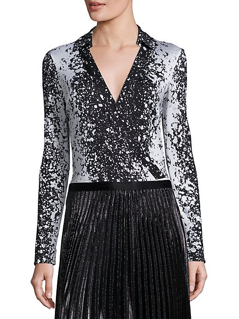 Diane von Furstenberg - New Jeanne Splatter-Print Bodysuit