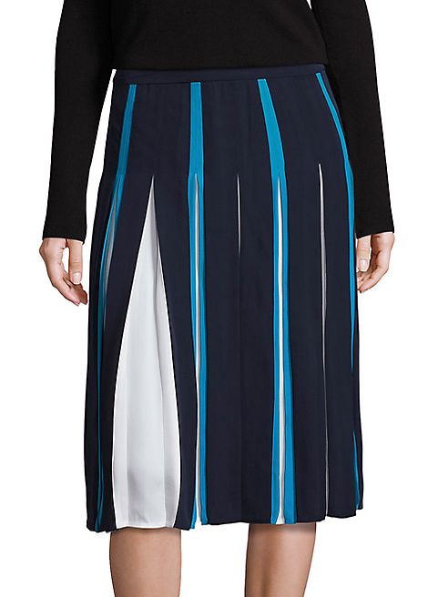 Diane von Furstenberg - Melita Silk Two-Tone Skirt