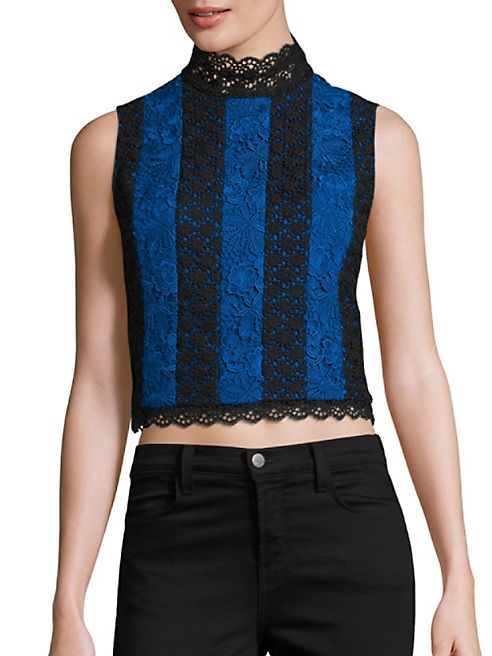 Diane von Furstenberg - Bonita Lace Cropped Top