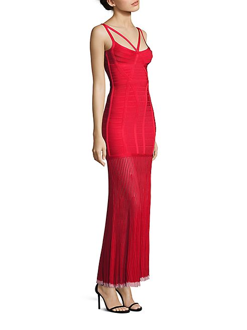 Herve Leger - Sleeveless Knit Gown