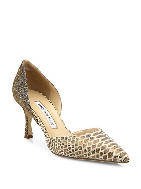 Manolo Blahnik - Taylerbi Metallic d'Orsay Pumps