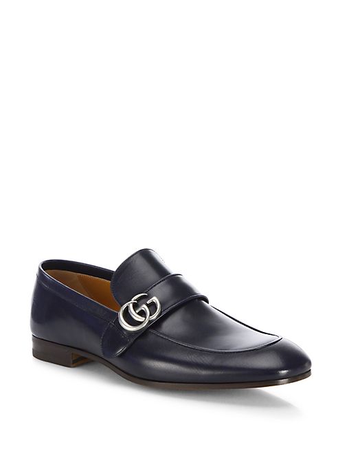 Gucci - Donnie GG Leather Loafers