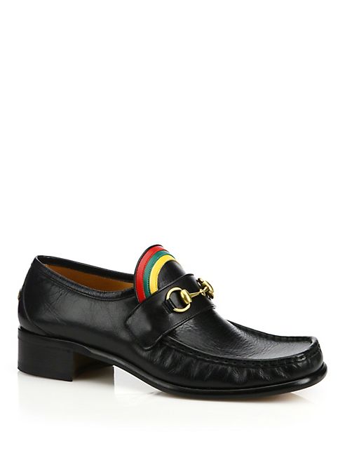 Gucci - Vegas Rainbow Horsebit Leather Loafers