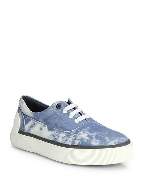 Lanvin - Distressed Canvas Sneakers