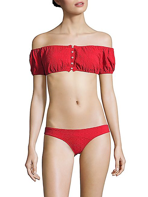 Lisa Marie Fernandez - Two-Piece Leandra Button-Down Bikini