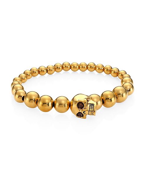 Alexander McQueen - Brass Skull Ball Bracelet