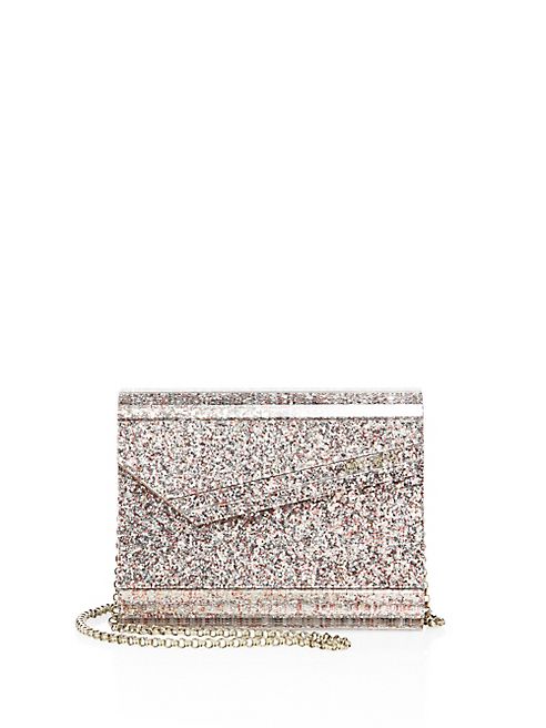 Jimmy Choo - Speckled Glitter Camellia Clutch