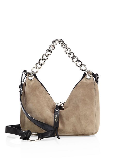 Jimmy Choo - Raven Suede Chain Crossbody Bag