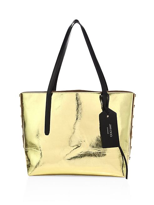 Jimmy Choo - Twist East/West Two-Tone Metallic Leather Tote