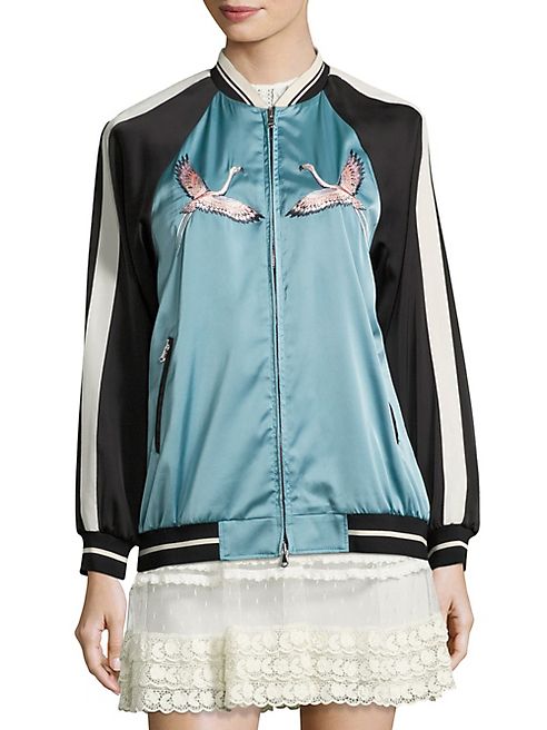 RED Valentino - Embroidered Beach Bomber Jacket