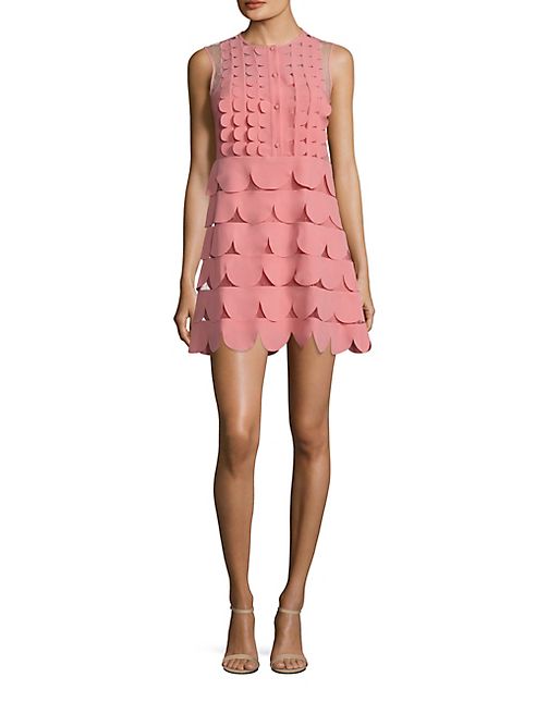 RED Valentino - Tiered Scalloped Shirtdress