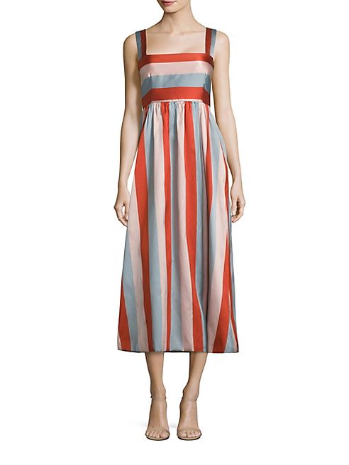 RED Valentino - Striped Midi Dress