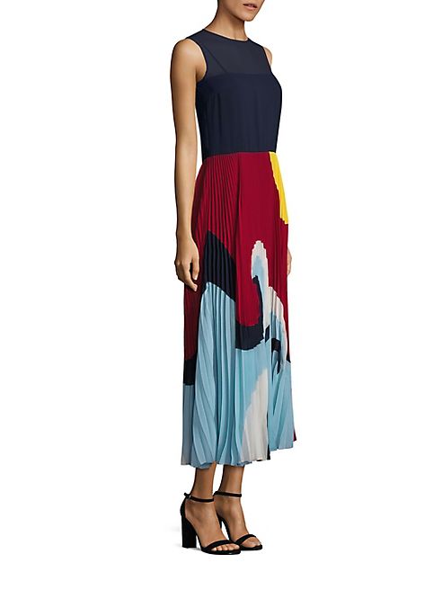 RED Valentino - Beach Pleated Midi Dress