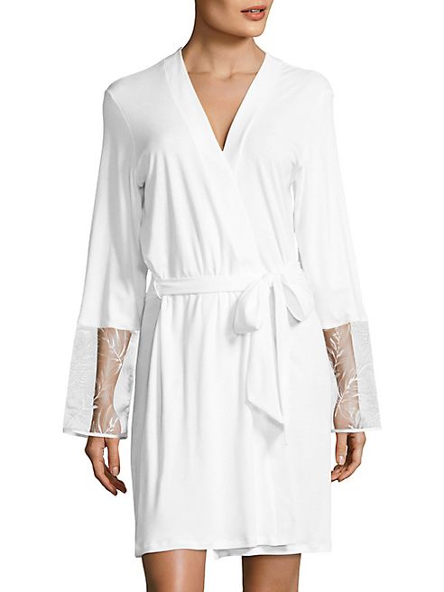 Hanro - Anna Embroidered Sea Island Cotton Robe