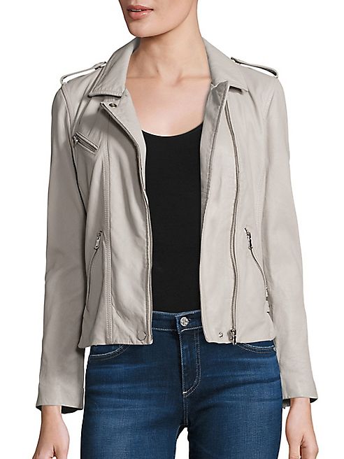 Rebecca Taylor - Washed Leather Cropped Jacket