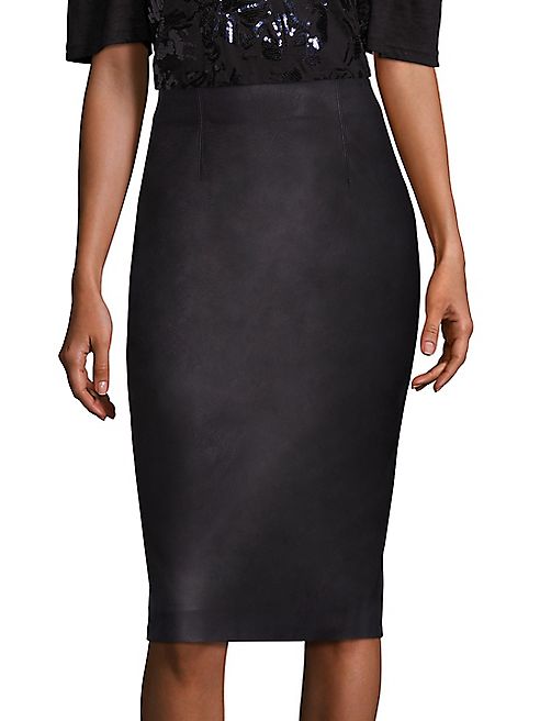 Rebecca Taylor - Faux Leather Pencil Skirt