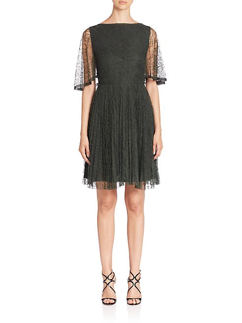 Jason Wu - Flutter-Sleeve Lace Cocktail Dress