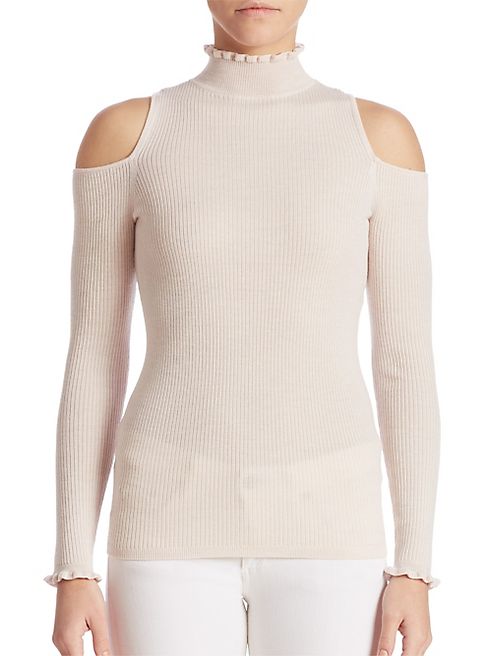 Rebecca Taylor - Merino Wool Cold-Shoulder Sweater