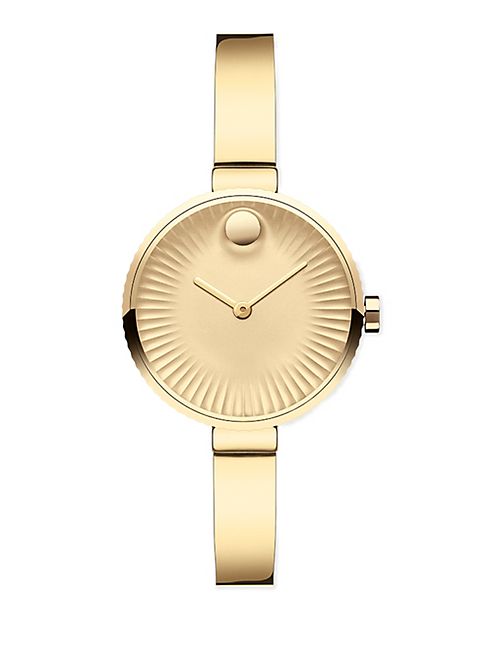 Movado - Movado Edge Goldtone Stainless Steel Bracelet Watch