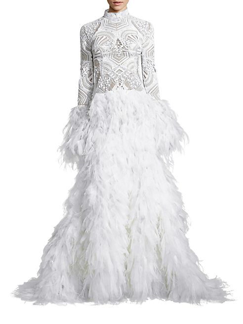 Jonathan Simkhai Collection - Ruffle Trumpet Gown