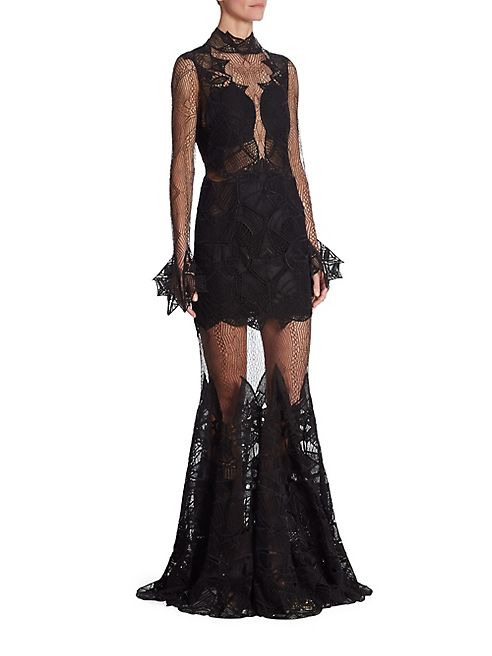 Jonathan Simkhai Collection - Mockneck Lace Gown