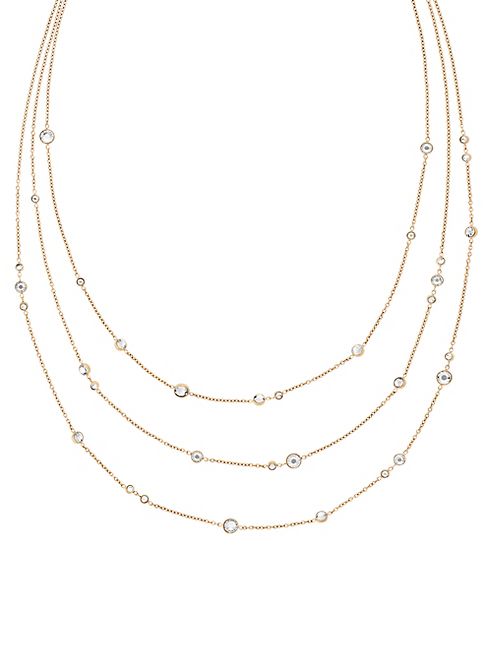 Michael Kors - Modern Brilliance Crystal Three-Strand Necklace/Goldtone