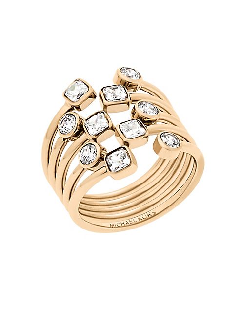 Michael Kors - Modern Brilliance Crystal Ring/Goldtone