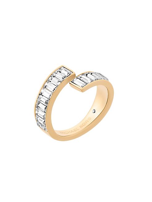 Michael Kors - Black Tie Affair Crystal Wrap Ring/Goldtone