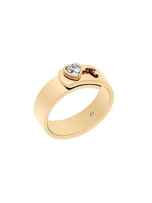 Michael Kors - Modern Brilliance Crystal Heart Ring/Goldtone