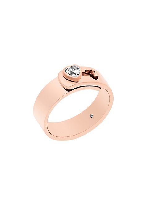 Michael Kors - Modern Brilliance Crystal Heart Ring/Rose Goldtone