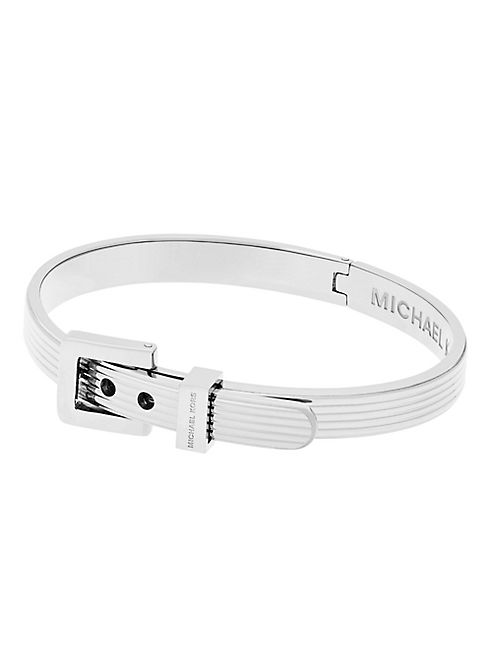 Michael Kors - Ribbed Padlock Buckle Bracelet/Silvertone