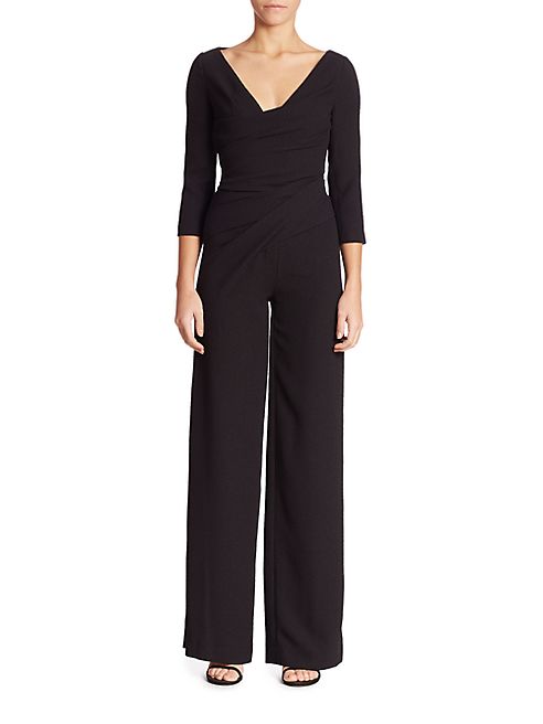 Talbot Runhof - Sparkle Jacquard Jumpsuit