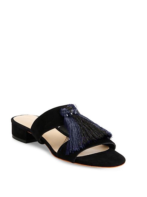 Loeffler Randall - Rubie Tassel Suede Mule Slides