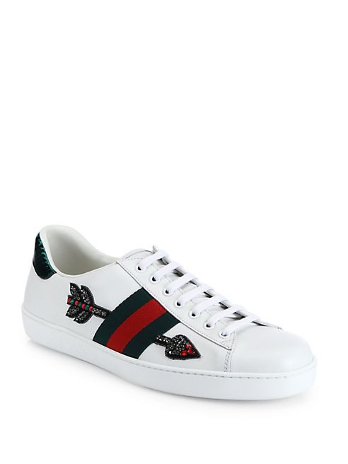 Gucci - New Ace Embroidered Low-Top Sneakers