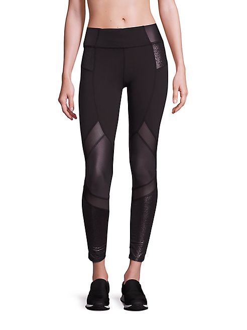 Beyond Yoga - Shimmer Reflections Paneled Leggings