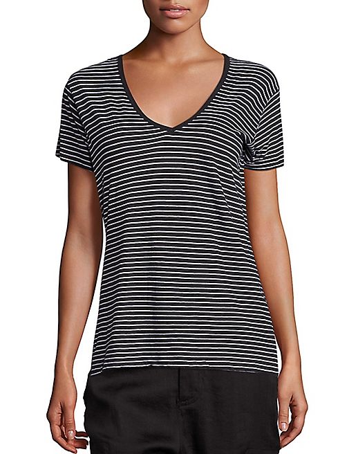 Vince - Cotton Striped Tee