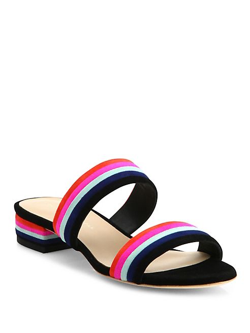 Loeffler Randall - Rubie Stripe Suede Slides