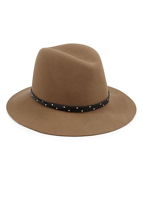 Rag & Bone - Melange Wool Felt & Leather Fedora