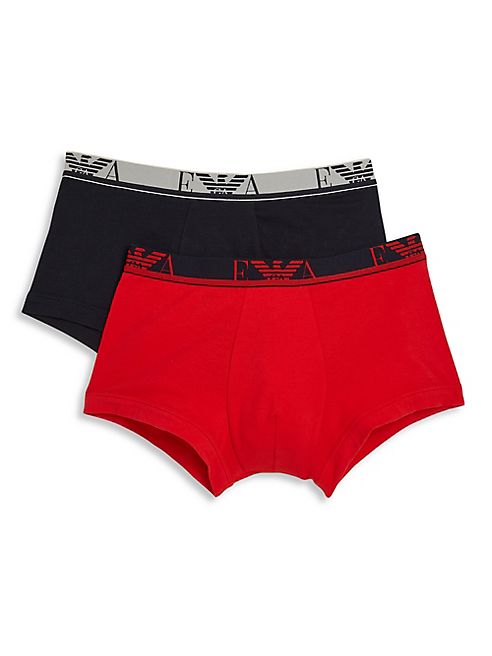 Emporio Armani - Stretch Cotton Eagle Logo Trunk, 2-Pack