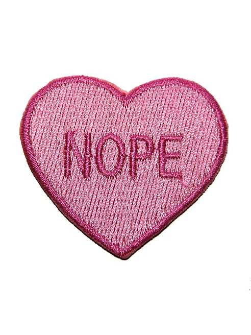 Logophile - Embroidered Nope Heart Patch