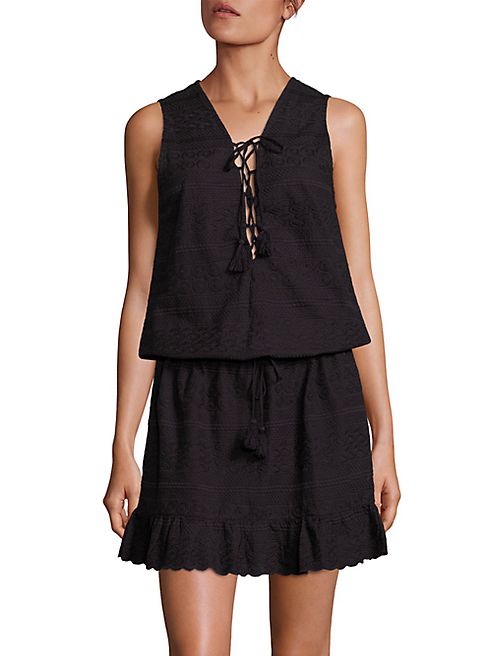 Melissa Odabash - Embroidered Sleeveless Short Dress