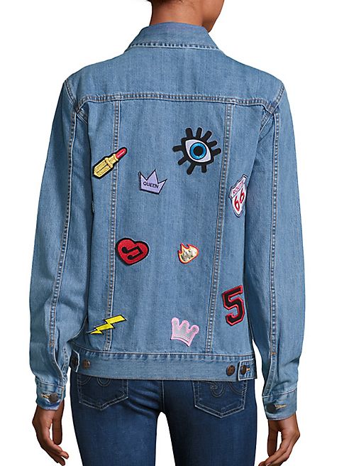 Logophile - Appliqued Denim Jacket