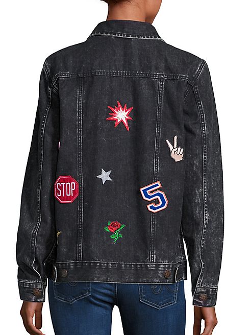 Logophile - Appliqued Denim Jacket