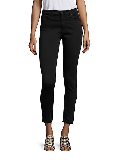 AG - Farrah Sateen High-Rise Cropped Jeans